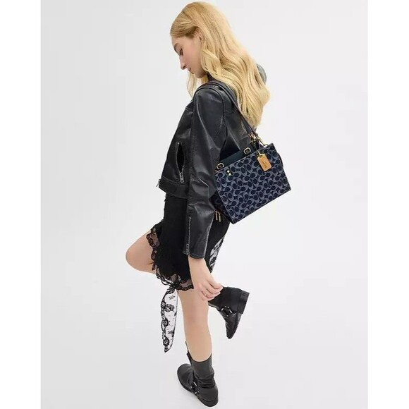 Coach Rogue Bag 25 In Signature Denim Blue - Picture 14 of 15